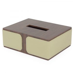 Rectangular tissue box clearance cover wood